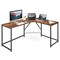 Costway 58''x 47'' L Shaped Corner Computer Desk Home Office Workstation Brown\Black
